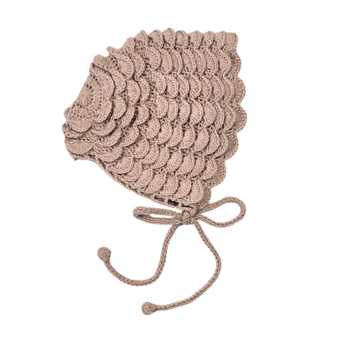 MARISOL Layered 'Baby Alpaca' Bonnet - Dusty Blush