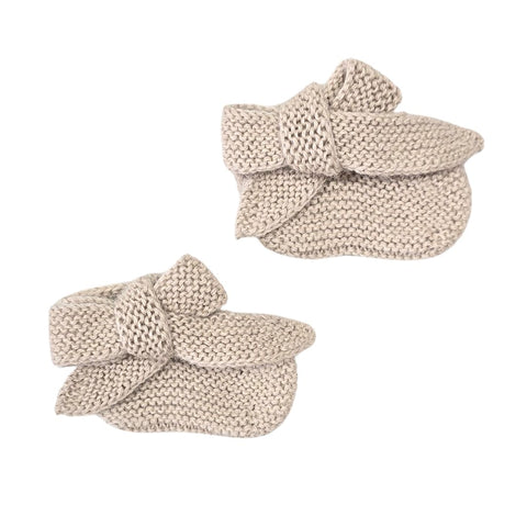 CLARA 'Baby Alpaca' Booties - Linen