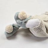 ARLO Pom 'Baby Alpaca' Booties - Mint & Cloud