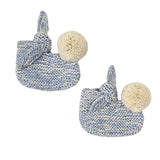 ARLO Pom 'Baby Alpaca' Booties - Powder Blue & Cloud