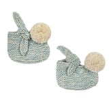ARLO Pom 'Baby Alpaca' Booties - Mint & Cloud