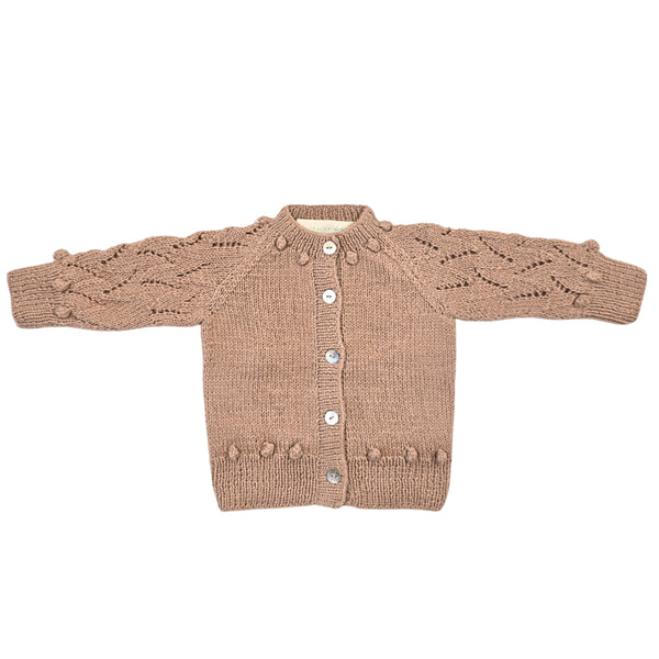 ETIENNE 'Baby Alpaca' Raglan Cardigan - Dusty Blush
