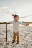 POINTELLE Long Sleeve Bodysuit - Ecru