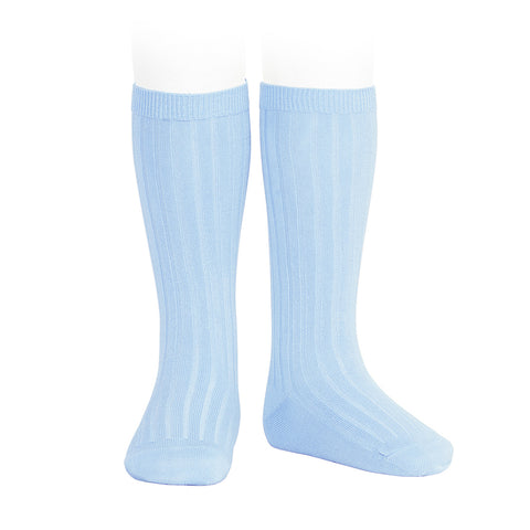 CONDOR SOCKS - Ribbed Knee-High in BABY BLUE (410)