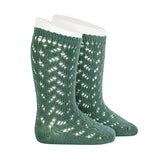 CONDOR SOCKS - Full Lace Knee-High in FOREST (761)