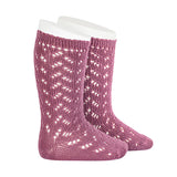 CONDOR SOCKS - Full Lace Knee-High in CASSIS (669)