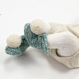 ARLO 'Alpaca' Baby Booties - Marbled Emerald & Cloud Pom (TWO SIZES LEFT)