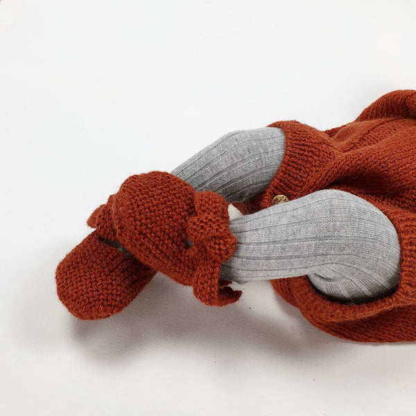 GET KNOTTED 'Alpaca' Baby Booties - Copper