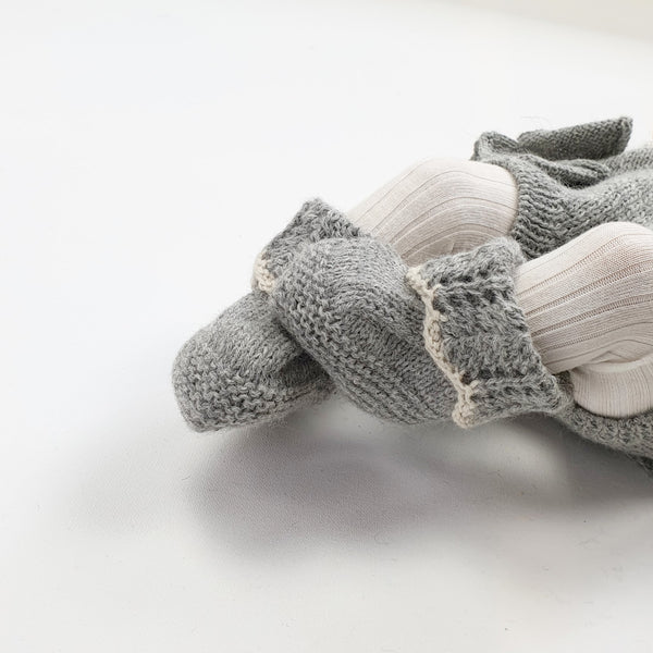 HEIRLOOM Lace 'Alpaca' Booties - Silver