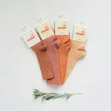 CONDOR SOCKS - Ribbed Knee-High in CANTELOUPE (623)