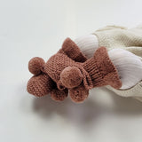 MIMI Frilled 'Alpaca' Baby Booties - Terracotta