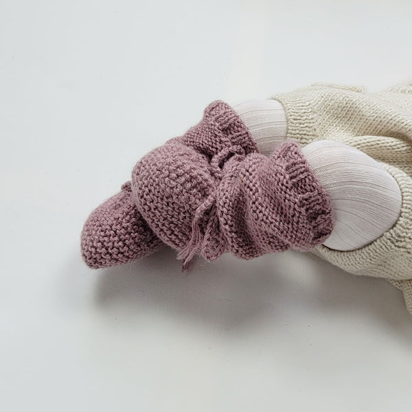 PEARL Baby 'Alpaca' Booties - Solid Periwinkle