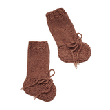 PEARL Baby 'Alpaca' Booties - Solid Terracotta