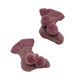 MIMI Frilled 'Alpaca' Baby Booties - Periwinkle (TWO SIZES LEFT)